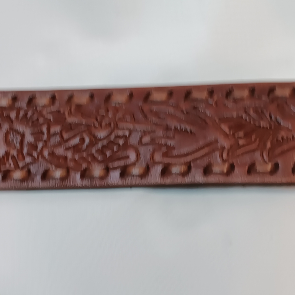 Polo Silver and Brown Men's Belt Size 30/32 - Picture 4 of 12